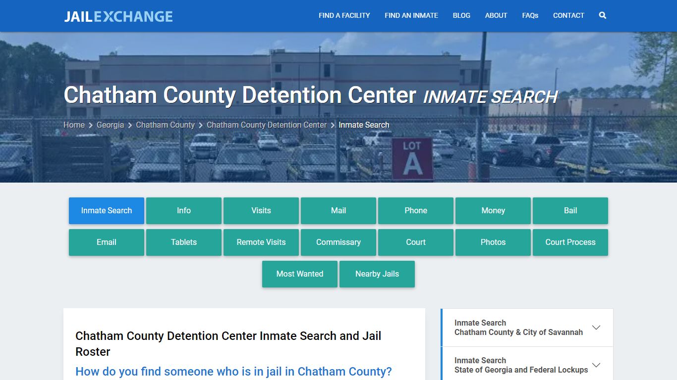 Chatham County Detention Center Inmate Search - Jail Exchange